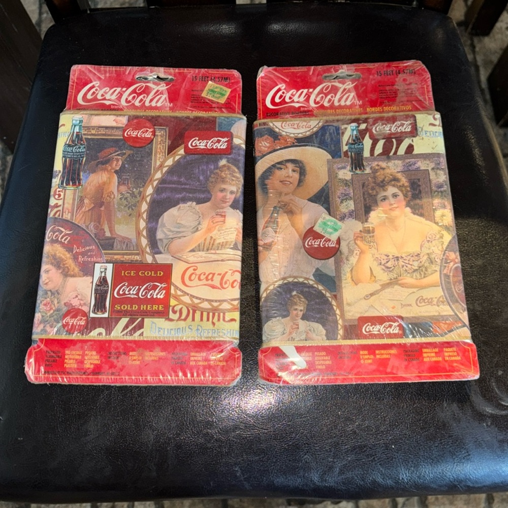 NWT Coca Cola Vintage 1996 Victorian Bundle Of 15ft Women Wallpaper Border